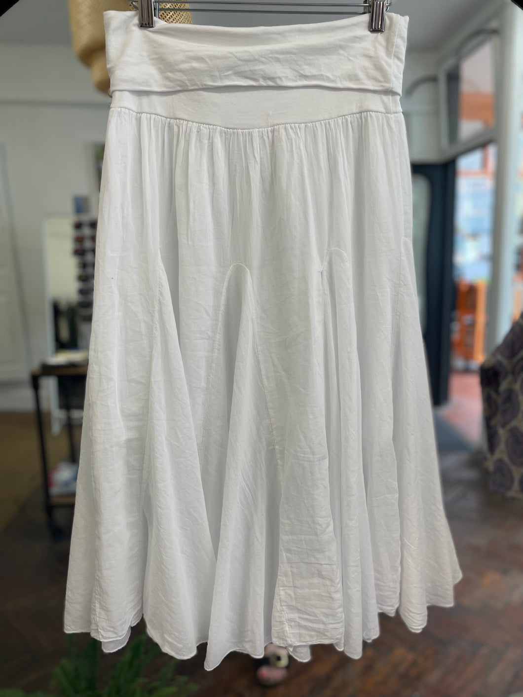 Anais Midi Skirt White