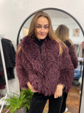 Load image into Gallery viewer, Annie Mongolian Jacket Plum
