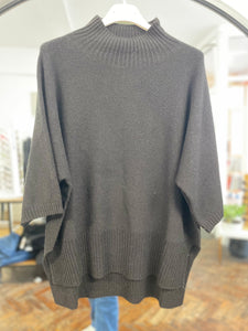 Tamsin Turtle Neck Half Sleeve Black