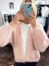Load image into Gallery viewer, Bernadette Oversized Mohair Cardigan Light Pink
