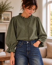Load image into Gallery viewer, Octavia Corduroy Shirt Khaki
