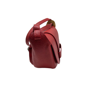 Poppy Leather Tab Bag Red