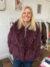 Load image into Gallery viewer, Annie Mongolian Jacket Plum
