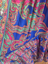 Load image into Gallery viewer, Silky Sue Paisley Dress Cobalt/Pink Paisley
