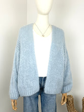 Load image into Gallery viewer, Bernadette Oversized Mohair Cardigan Light Blue
