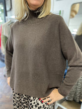 Load image into Gallery viewer, Tammy Ribbed Turtle Neck Jumper Chocolate
