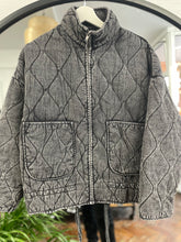 Load image into Gallery viewer, Bubble Quilted Jacket Washed Black
