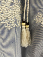 Load image into Gallery viewer, Blossom Pinstripe Embroidered Blouse
