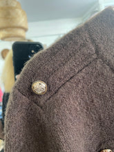 Load image into Gallery viewer, Maeve Knitted Military Jacket Chocolate
