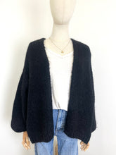 Load image into Gallery viewer, Bernadette Oversized Mohair Cardigan Black
