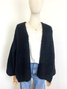 Bernadette Oversized Mohair Cardigan Black