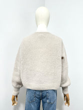Load image into Gallery viewer, Mohair Zip Front Cardigan Beige
