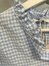 Load image into Gallery viewer, Gingham Blouse Baby Blue

