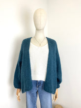 Load image into Gallery viewer, Bernadette Oversized Mohair Cardigan Petrol
