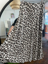 Load image into Gallery viewer, Kat Bias Cut Satin Leopard Skirt Beige
