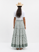 Load image into Gallery viewer, Woodblock Printed Cotton Voile Maxi Skirt

