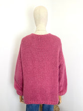 Load image into Gallery viewer, Bernadette Oversized Mohair Cardigan Rose
