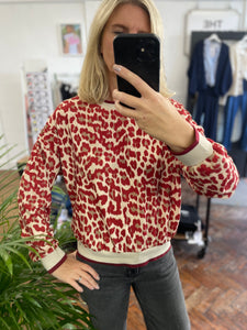 Bolt Leopard Sweat Red/Camel Leopard