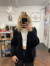 Load image into Gallery viewer, Bernadette Oversized Mohair Cardigan Black
