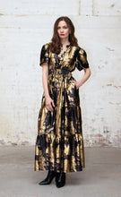 Load image into Gallery viewer, Roxy Oil Slick Midi Dress Gold/Black
