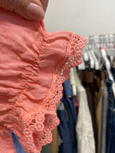 Load image into Gallery viewer, Sara Short Sleeve Linen Collared Shirt Coral
