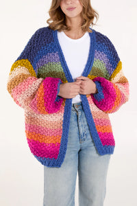 Lorna Oversized Rainbow Cardigan