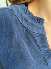 Load image into Gallery viewer, Nola Frill Collar Needle Corduroy Shirt Navy
