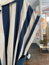 Load image into Gallery viewer, Wide Stripe Cotton Dress Navy
