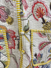 Load image into Gallery viewer, Tara Cotton Quilted Jacket Floral Cream/Yellow
