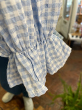 Load image into Gallery viewer, Gingham Blouse Baby Blue
