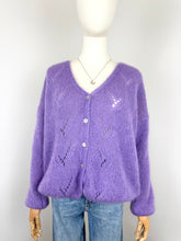 Load image into Gallery viewer, Elle Reversible Cardigan Mohair Lilac
