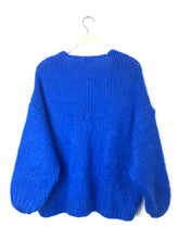 Load image into Gallery viewer, Bernadette Oversized Mohair Cardigan Cobalt
