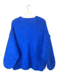 Bernadette Oversized Mohair Cardigan Cobalt