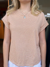 Load image into Gallery viewer, Andrea Striped T-Shirt Burnt Orange
