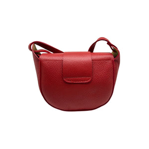 Poppy Leather Tab Bag Red