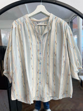 Load image into Gallery viewer, Esme Sparkle Stripe Blouse Blush Duck Egg
