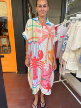 Load image into Gallery viewer, Sardine/Lobster Printed Tunic Dress
