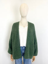 Load image into Gallery viewer, Bernadette Oversized Mohair Cardigan Khaki
