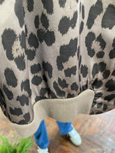 Load image into Gallery viewer, Leopard Satin Bomber Chocolate
