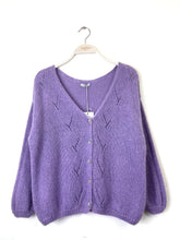 Load image into Gallery viewer, Elle Reversible Cardigan Mohair Lilac
