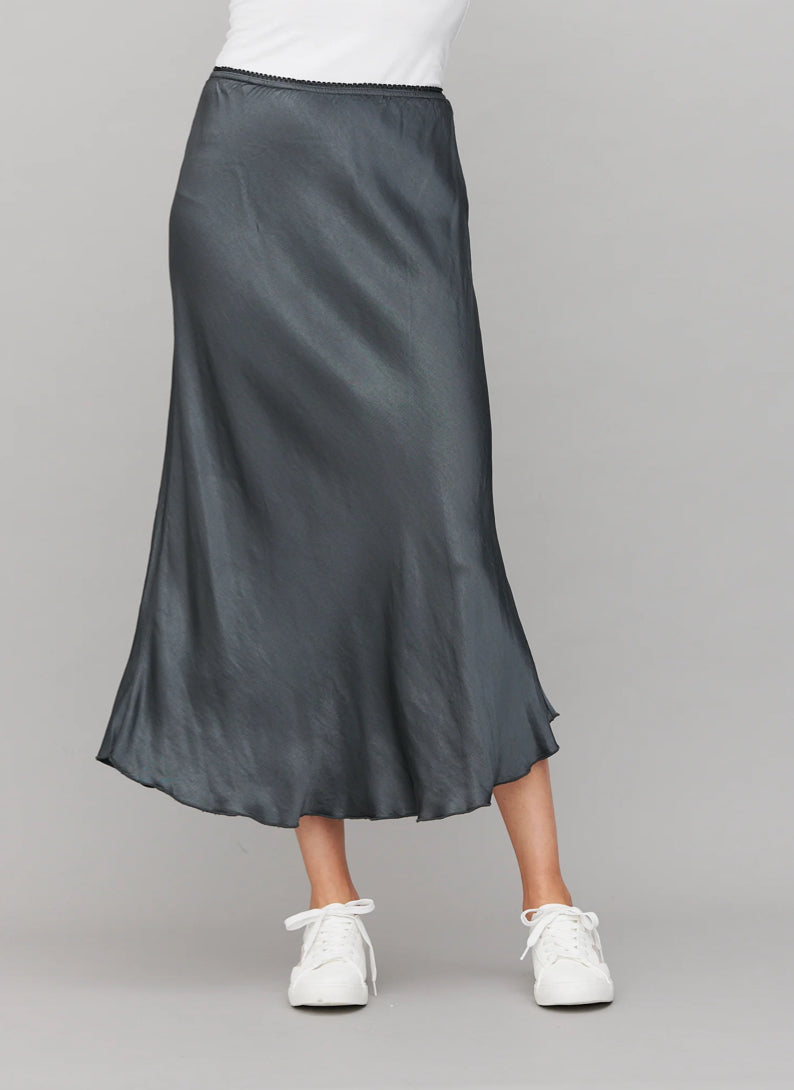 Sable Slinky Skirt Grey