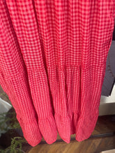 Load image into Gallery viewer, Luna Gingham Shirred Dress Red
