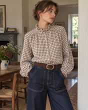 Load image into Gallery viewer, Lisa Check Frill Shirt Prune
