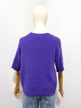 Load image into Gallery viewer, Maris Scalloped Edge Short Sleeve Jumper Violet
