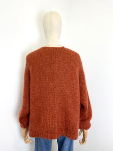 Bernadette Oversized Mohair Cardigan Cognac
