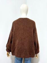 Load image into Gallery viewer, Bernadette Oversized Mohair Cardigan Brown

