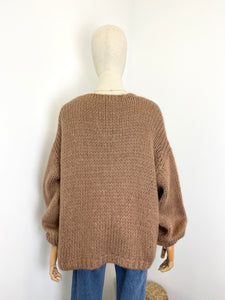 Bernadette Oversized Mohair Cardigan Camel