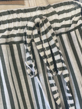 Load image into Gallery viewer, Saskia Wide Striped Trouser Khaki White
