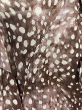 Load image into Gallery viewer, Deer Print Pussy Bow Blouse Chocolate
