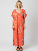Load image into Gallery viewer, Elora Long Kaftan Dress Orange
